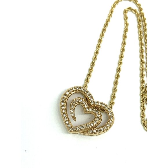 Heart Shape Pendant 0.20ctw Diamond 14k Yellow Gold Women's Rope Necklace 18'' - Picture 11 of 13